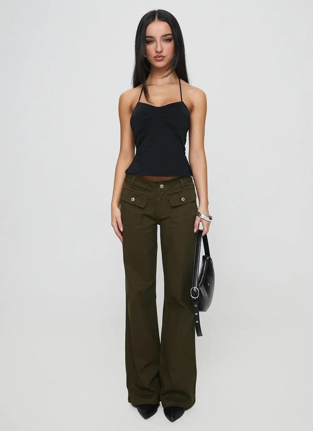 Benicale Low Rise Cargo Pants Olive