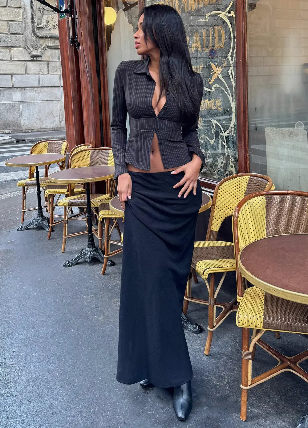 Jodie Maxi Skirt Black