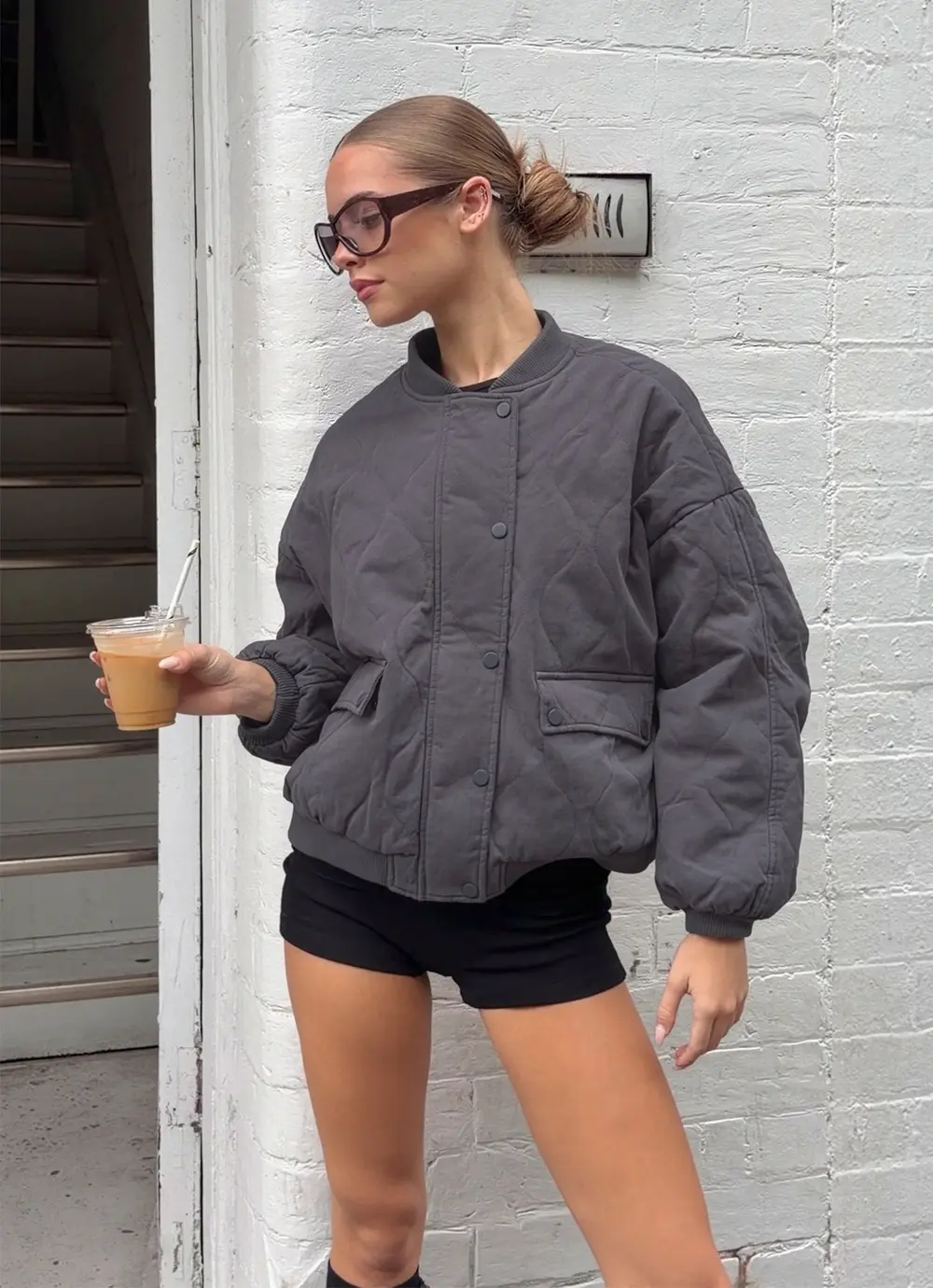 Stick Season Quilted Jacket Grey