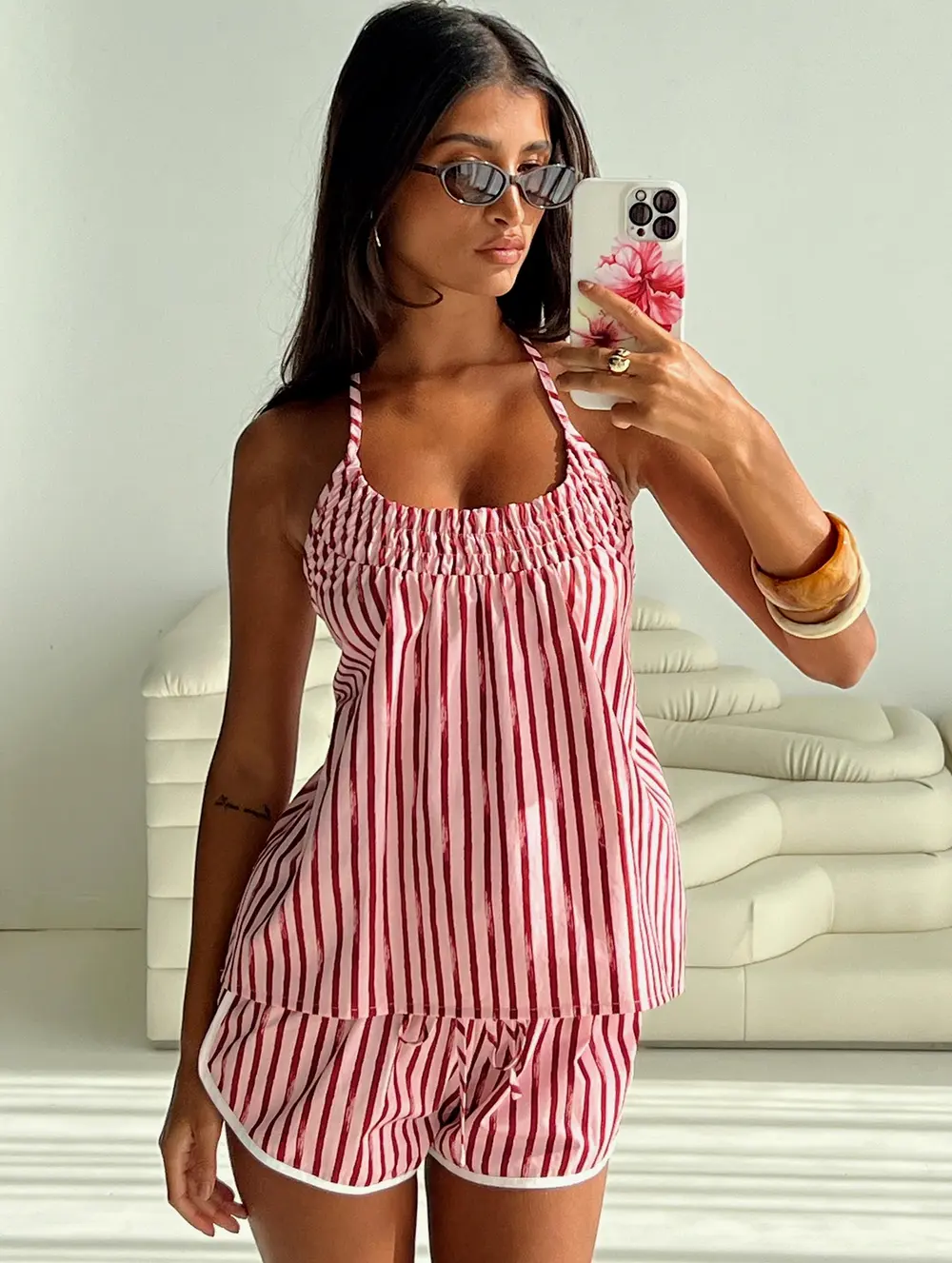 Your Everything Shorts Pink Stripe