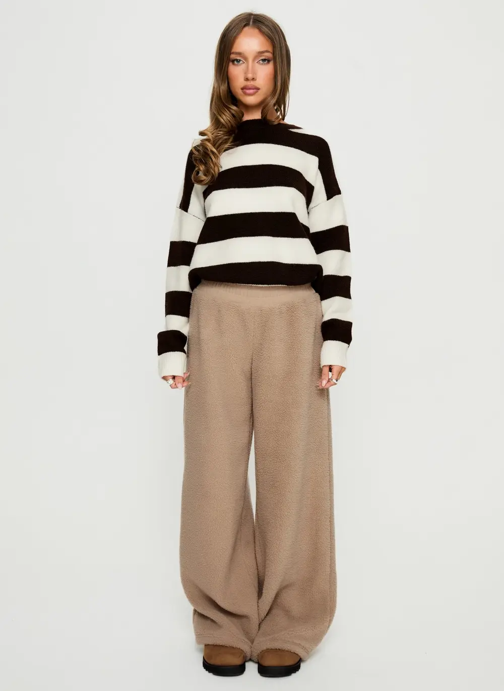 Siberia Fleece Track Pant Light Brown