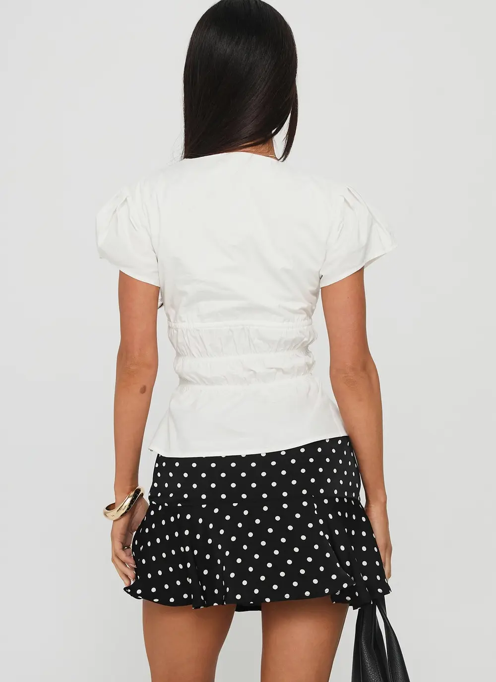 Vanish Mini Skort Black Polka