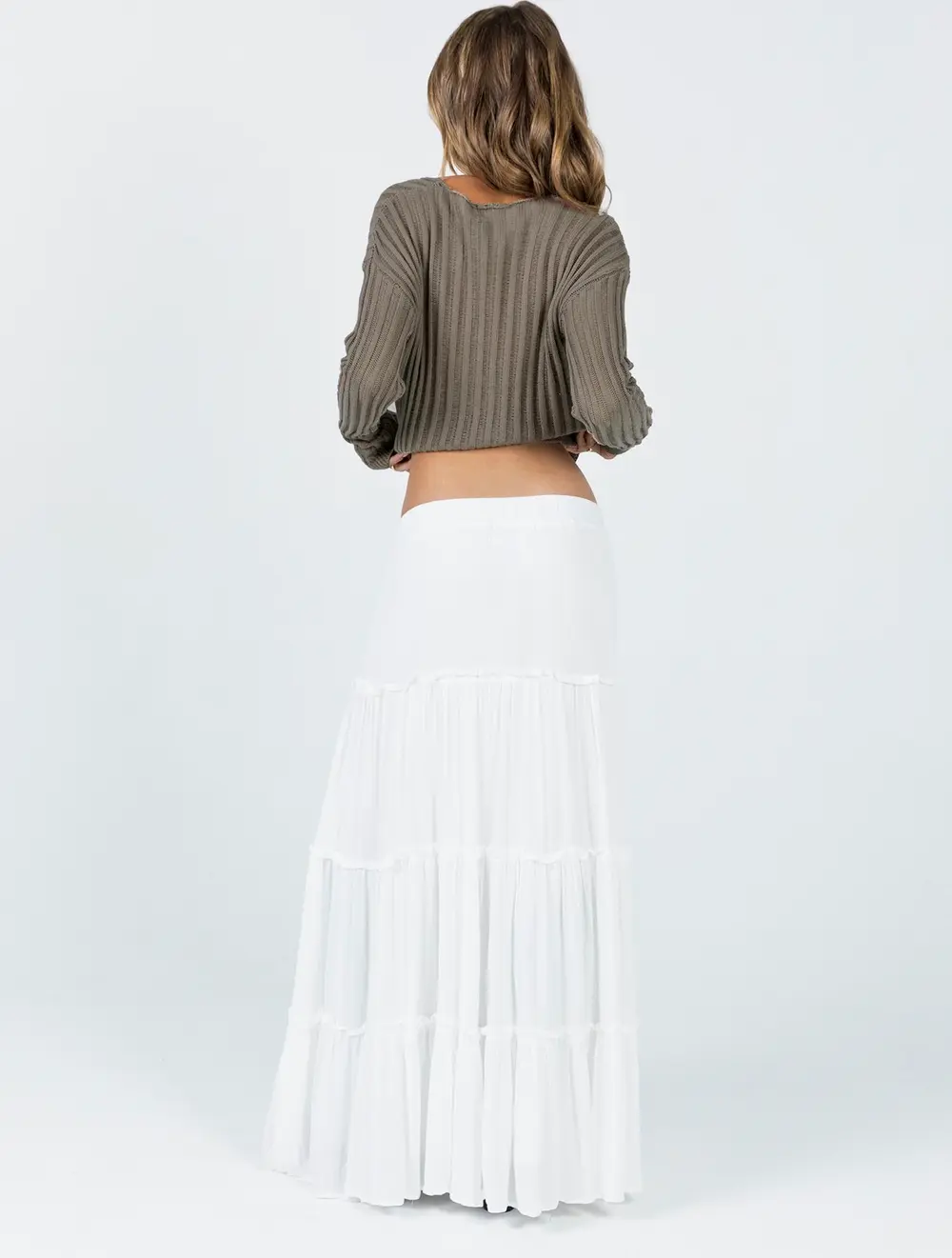 Miriah Maxi Skirt White Low Impact