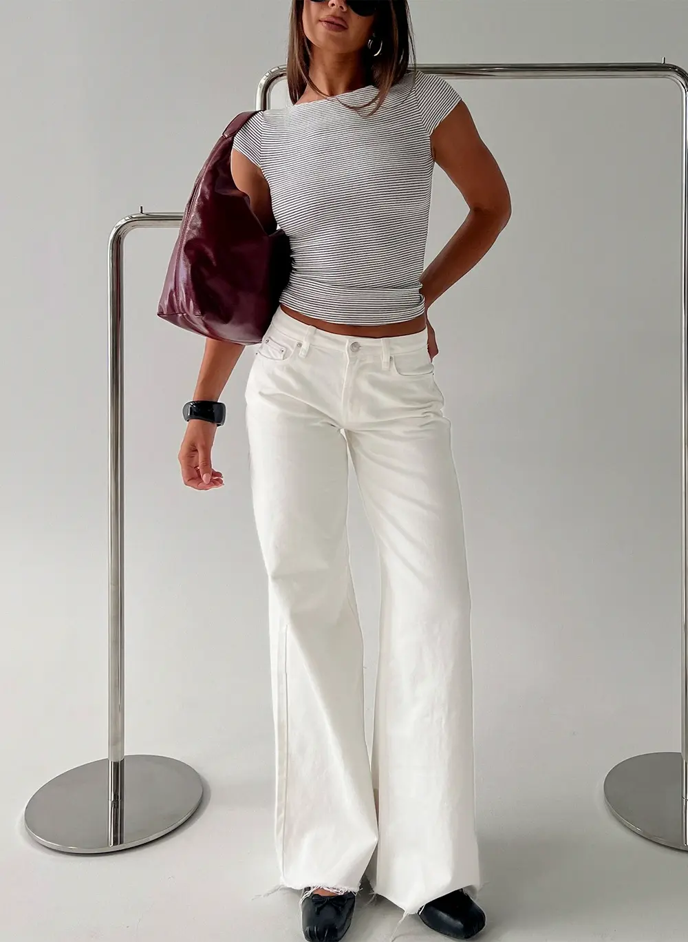 Darla Low Rise Straight Leg Jean White