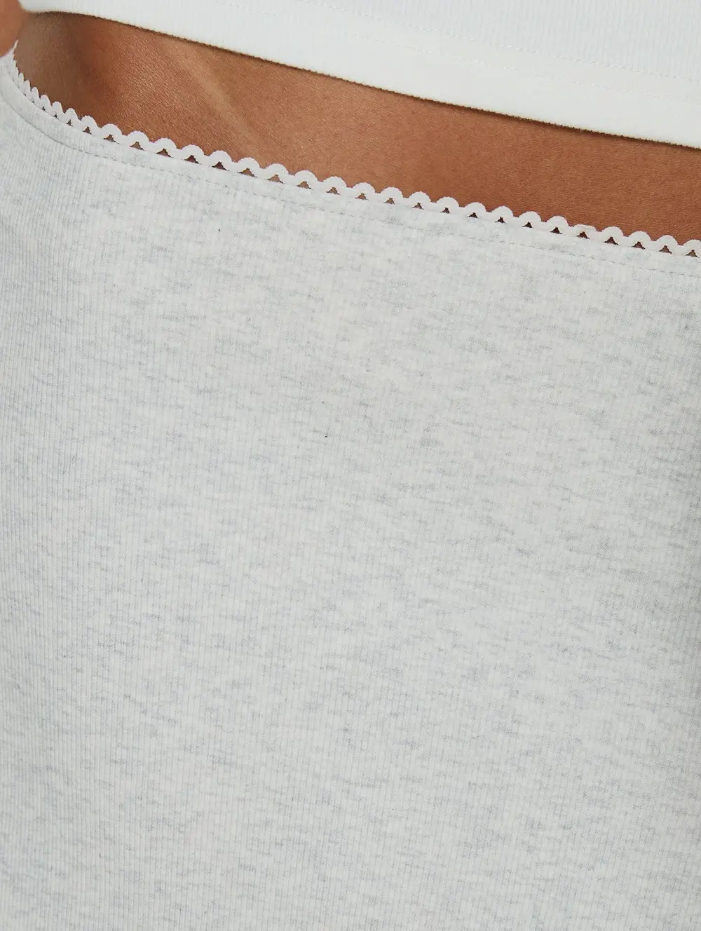 Baseline Rib Midi Skirt Grey Marle