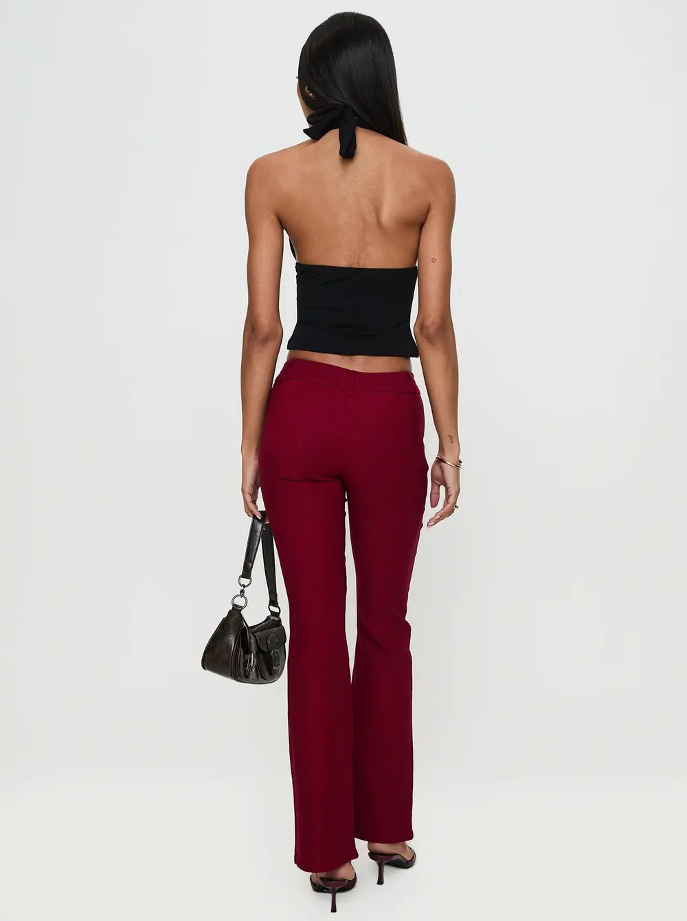 Kinkirk Flared Pants Burgundy