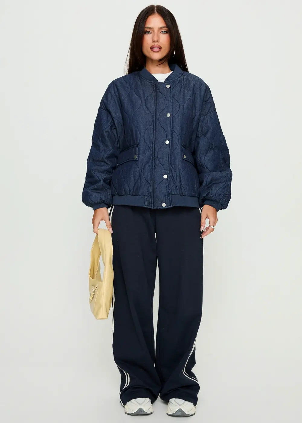 Stick Season Quilted Jacket Navy