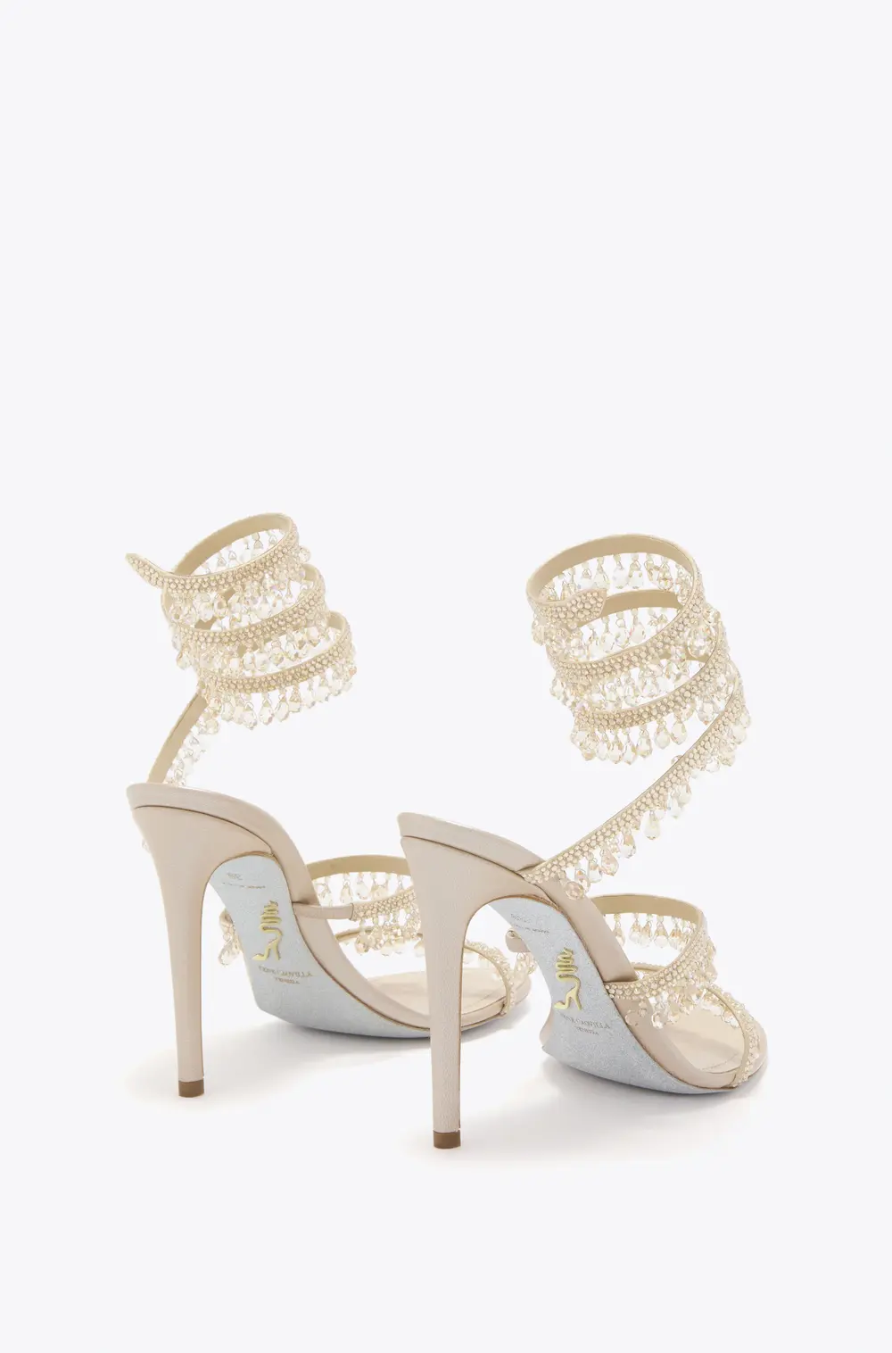 Rene Caovilla CHANDELIER CHAMPAGNE SANDAL 105