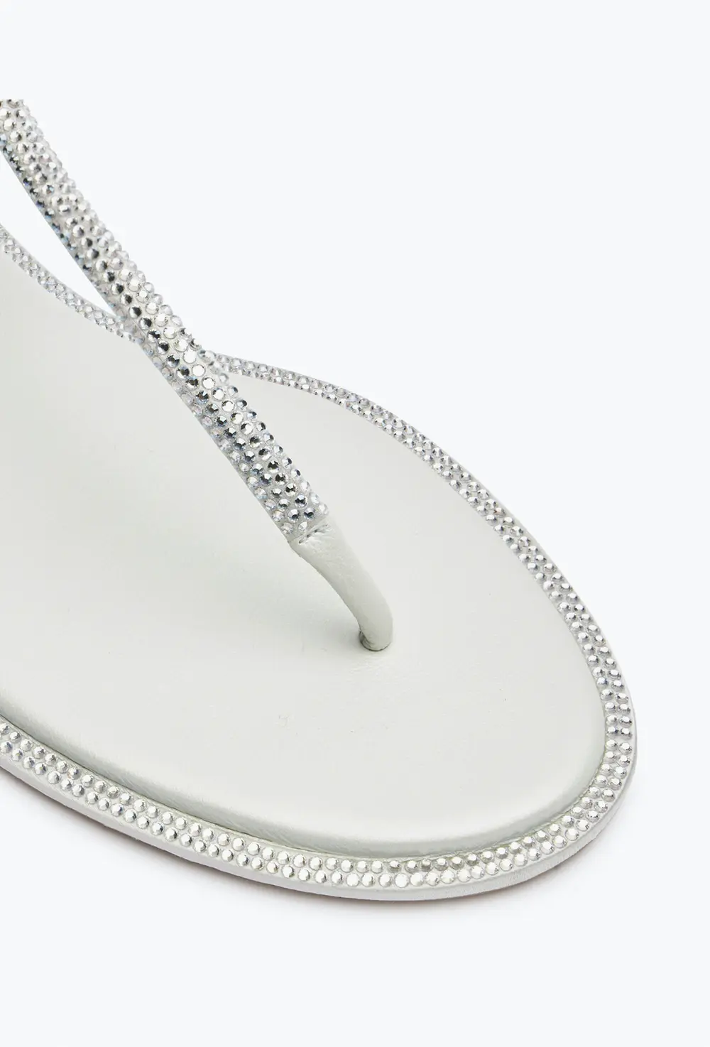 Rene Caovilla Diana Crystal Ivory Sandal 10