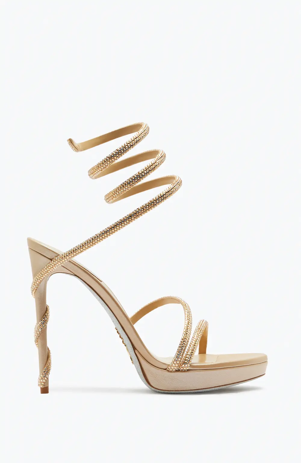 Rene Caovilla MARGOT CHAMPAGNE PLATFORM SANDAL 120