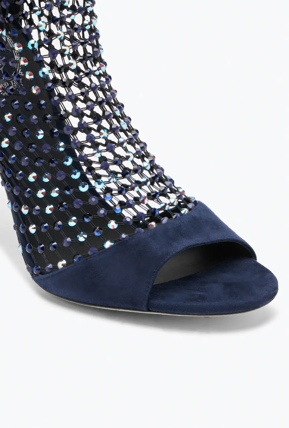 Rene Caovilla Galaxia Crystal Deep Blue Sandal 105