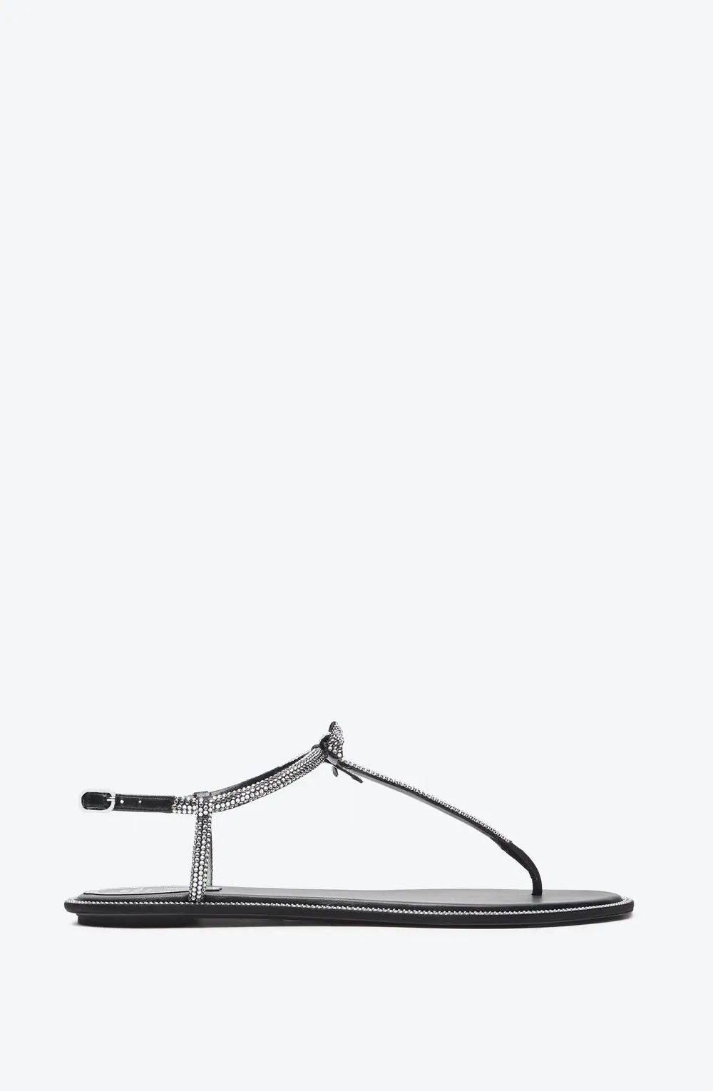 Rene Caovilla Caterina Black Thong Sandal 10
