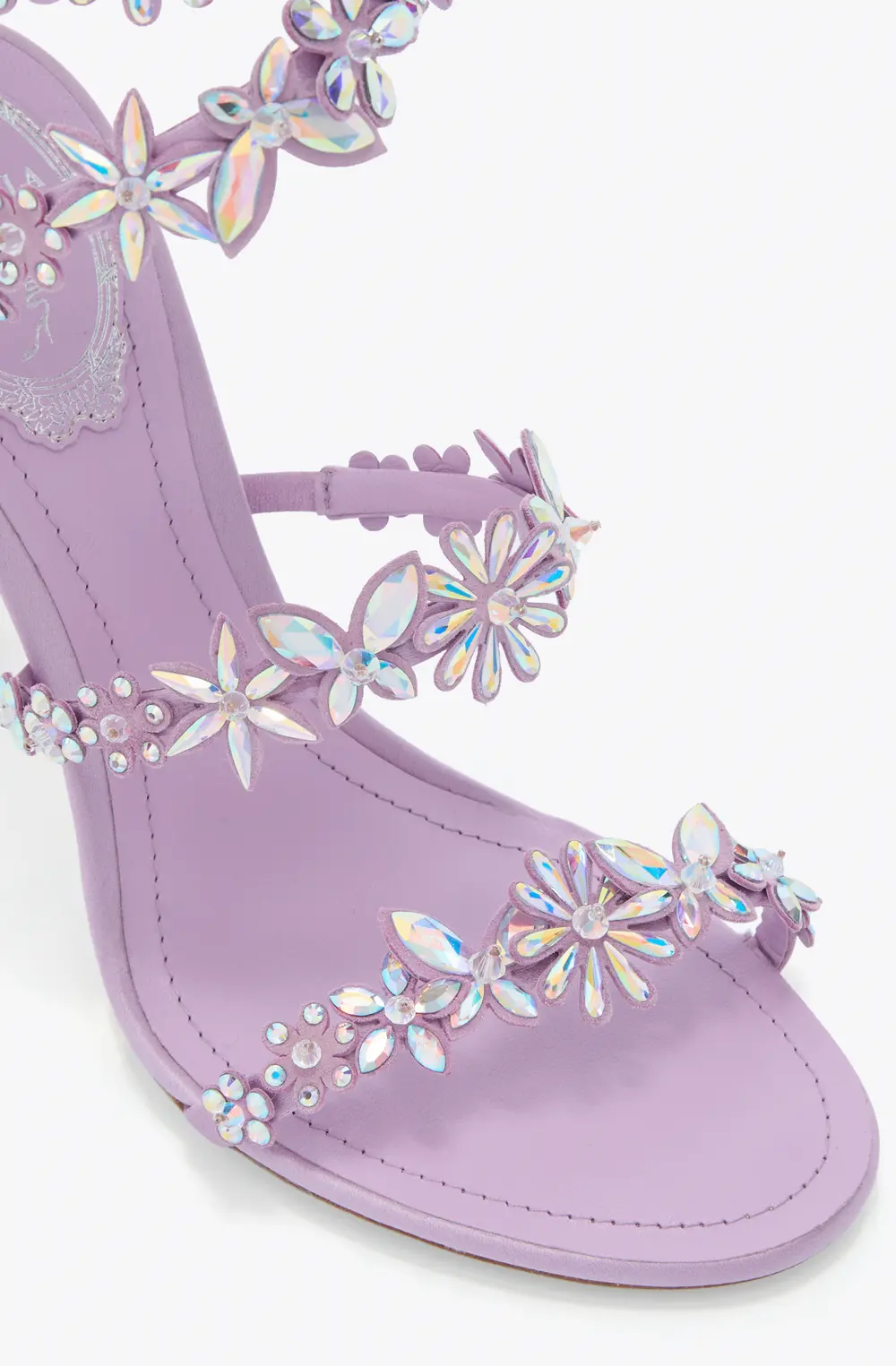Rene Caovilla SUPER EVA LILAC SANDAL 100