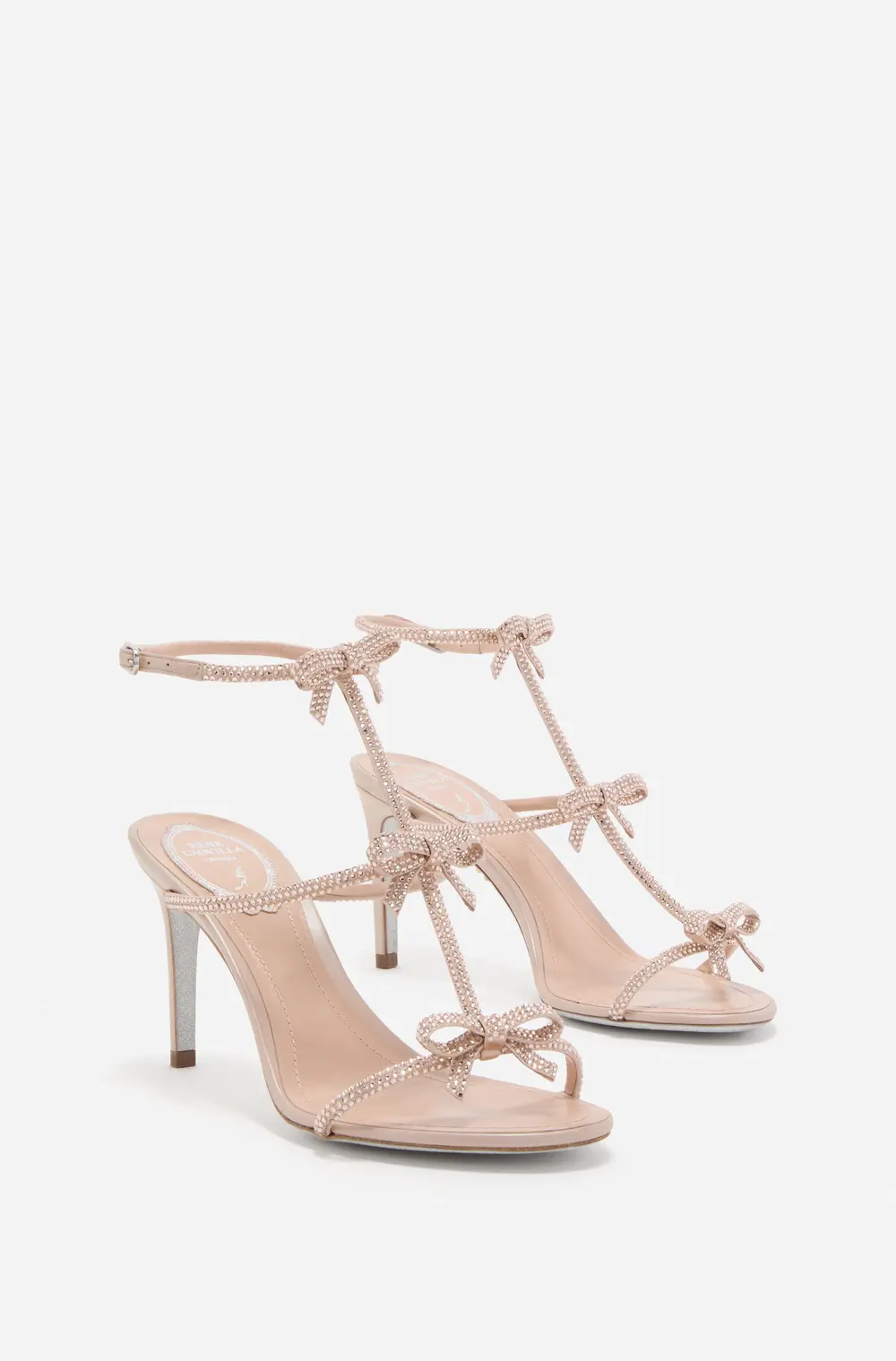 Rene Caovilla CATERINA BLUSH PINK SANDAL 80