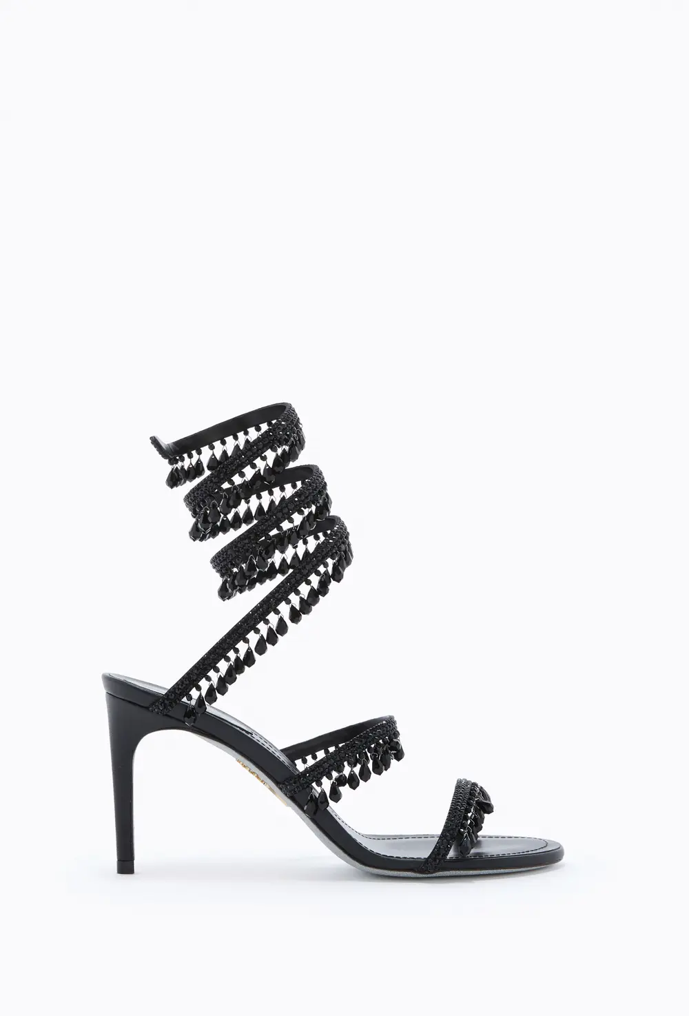 Rene Caovilla CHANDELIER BLACK SANDAL 80