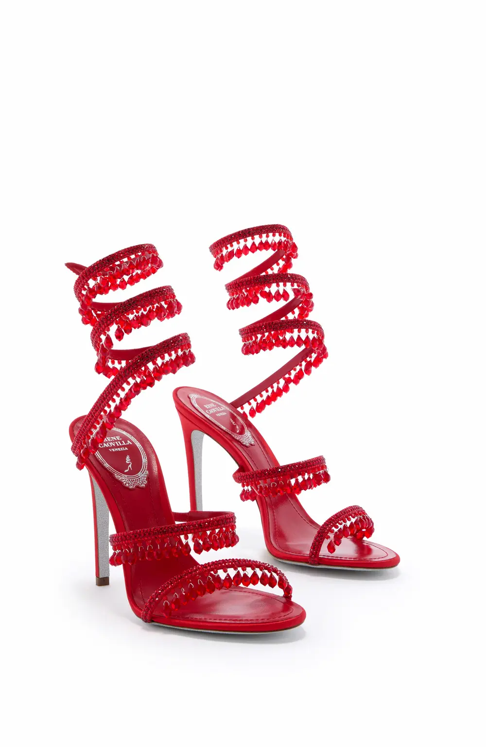 Rene Caovilla CHANDELIER RED SANDAL 105