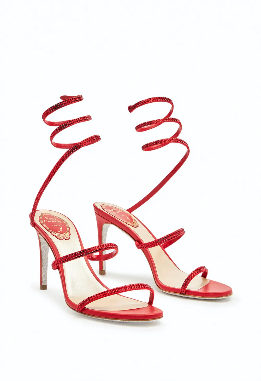 Rene Caovilla Cleo Red Sandal 80