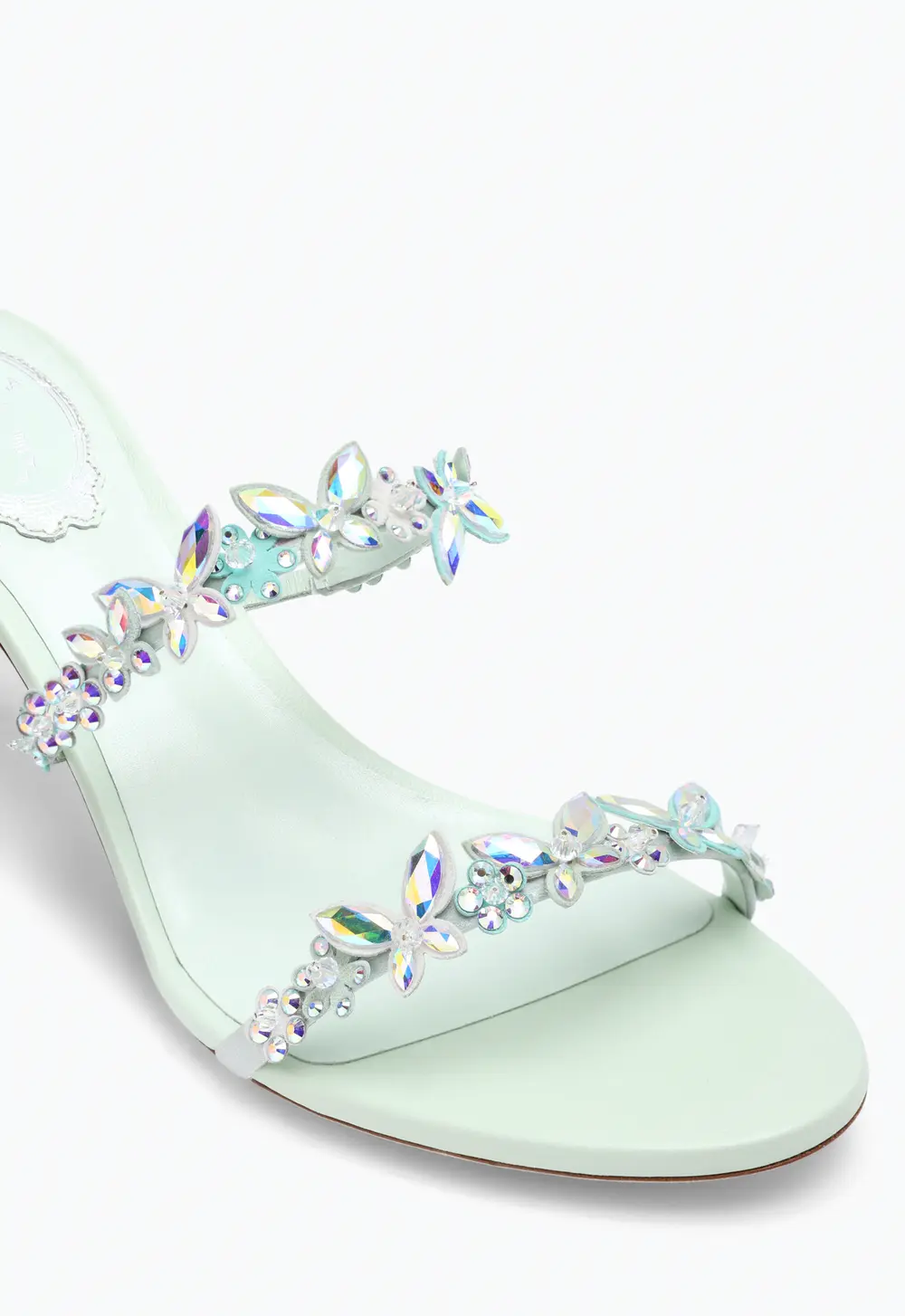 Rene Caovilla Eden Green Mint Mule 60