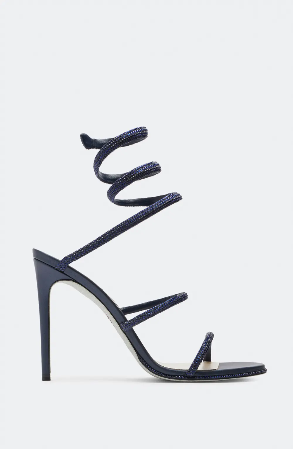 Rene Caovilla Cleo Crystal Midnight Blue Sandal 105