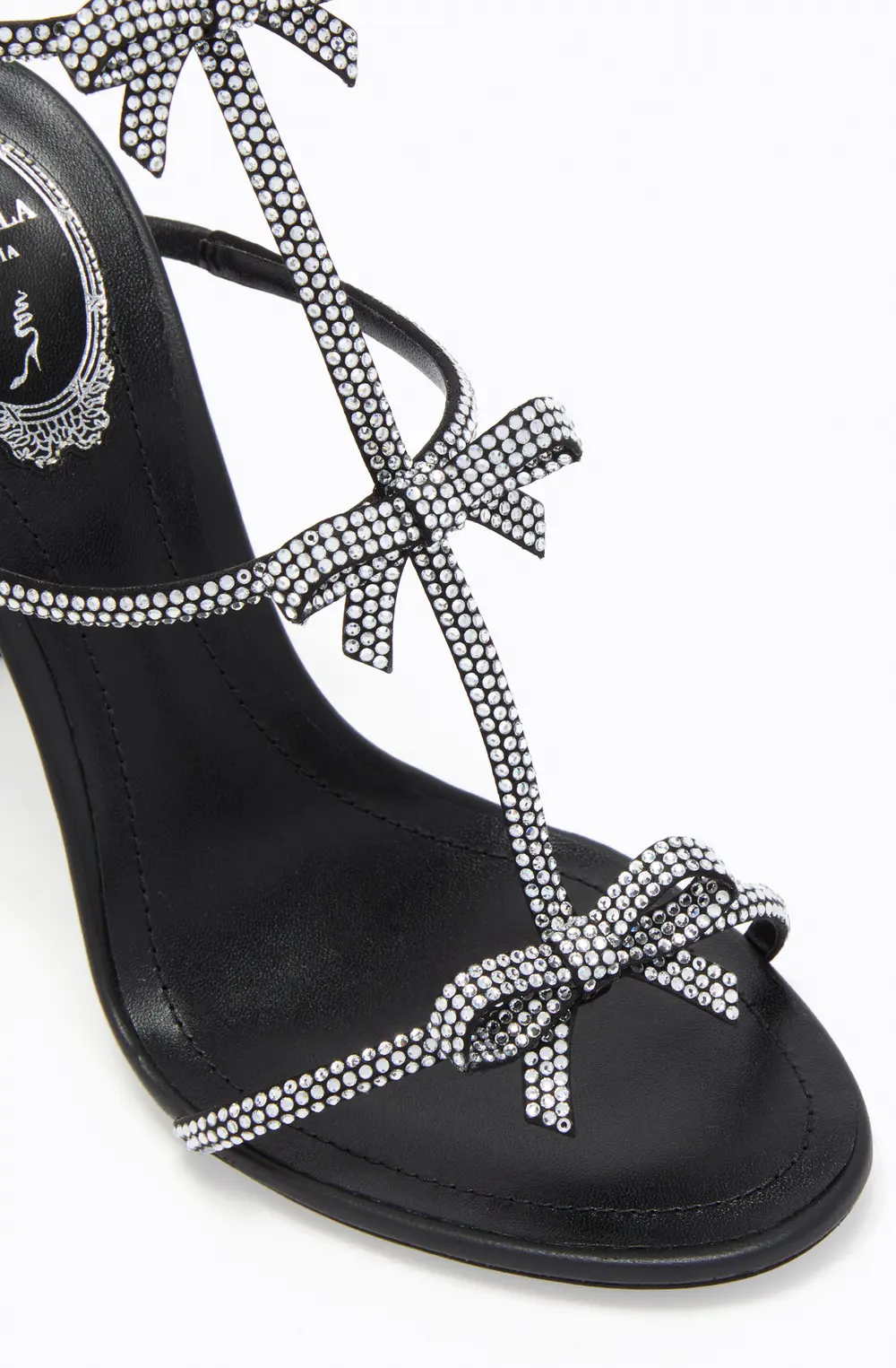 Rene Caovilla CATERINA BLACK AND SILVER SANDAL 105