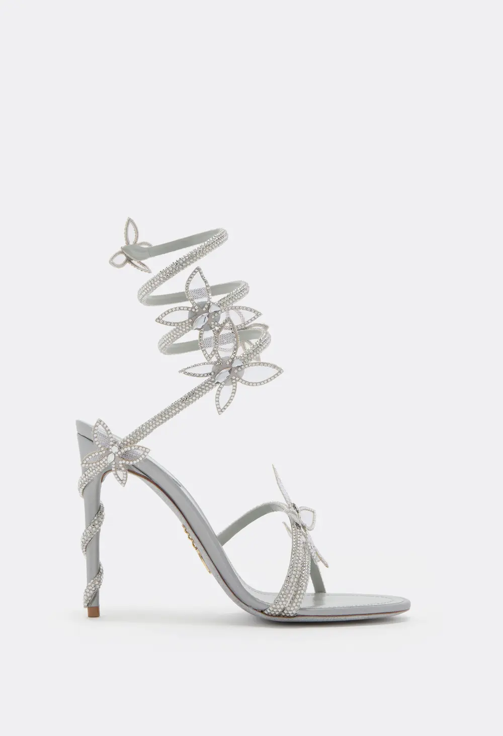 Rene Caovilla MARGOT METALLIC SILVER SANDAL 105