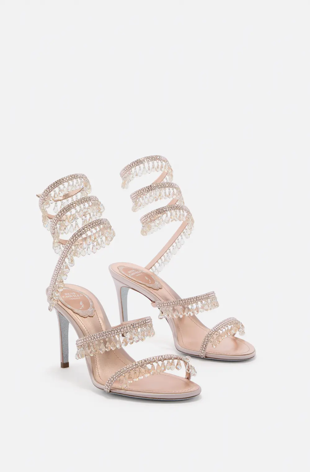 Rene Caovilla CHANDELIER LIGHT PINK SANDAL 80