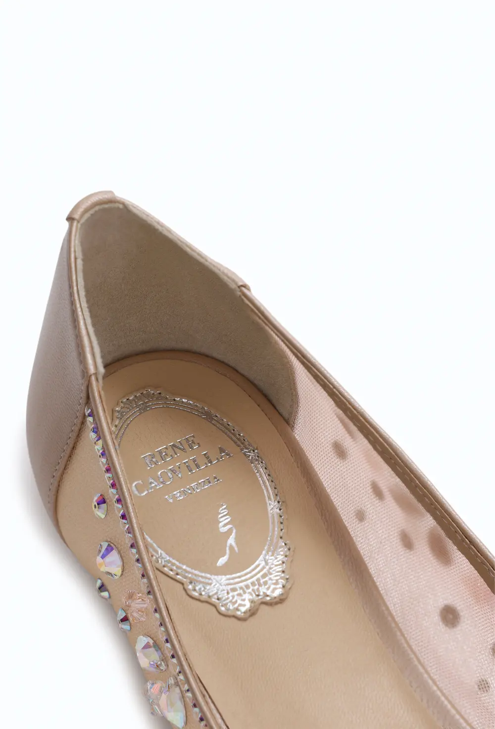 Rene Caovilla Cinderella Champagne Ballerina 10