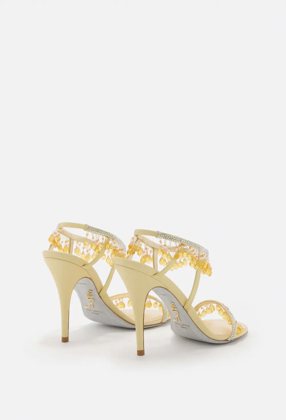 Rene Caovilla JAHANARA BUTTER YELLOW SANDAL 100