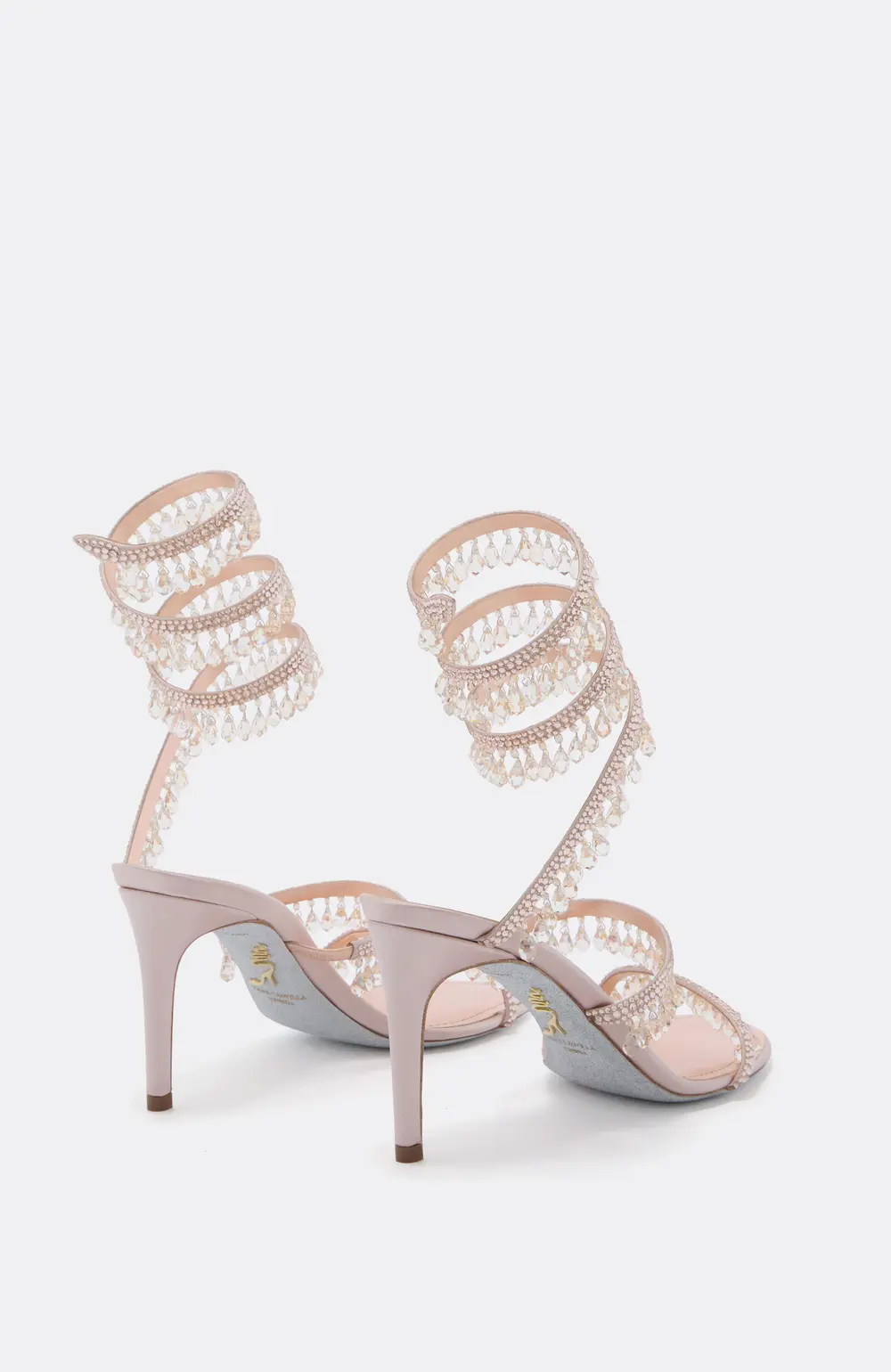 Rene Caovilla CHANDELIER LIGHT PINK SANDAL 80