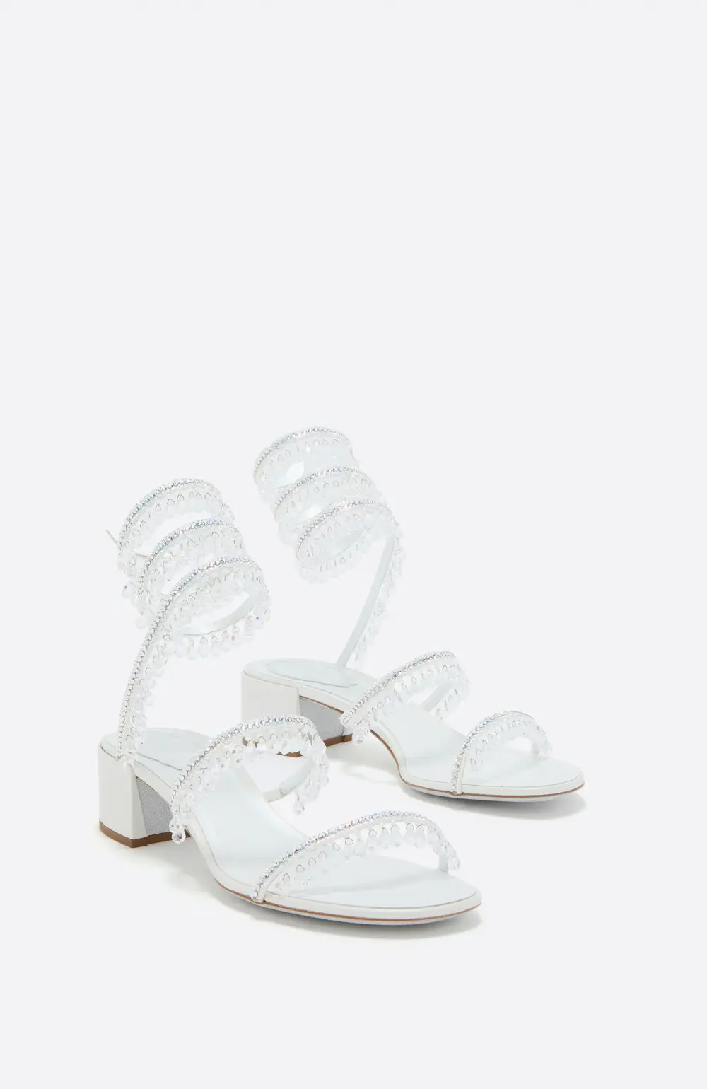 Rene Caovilla CHANDELIER WHITE SANDAL 40