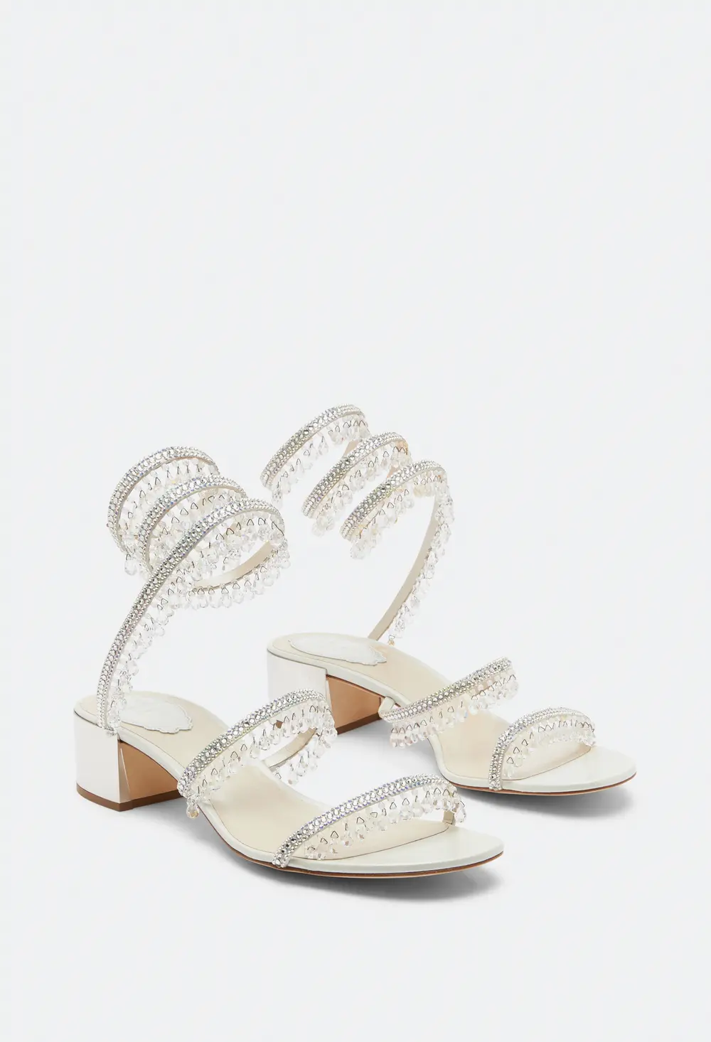 Rene Caovilla Chandelier Ivory Sandal 40