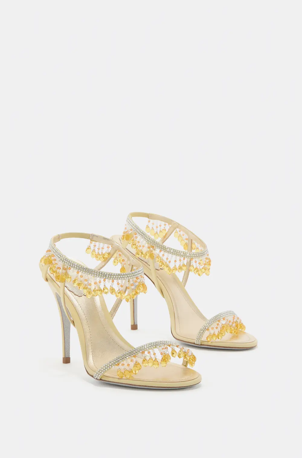 Rene Caovilla JAHANARA BUTTER YELLOW SANDAL 100