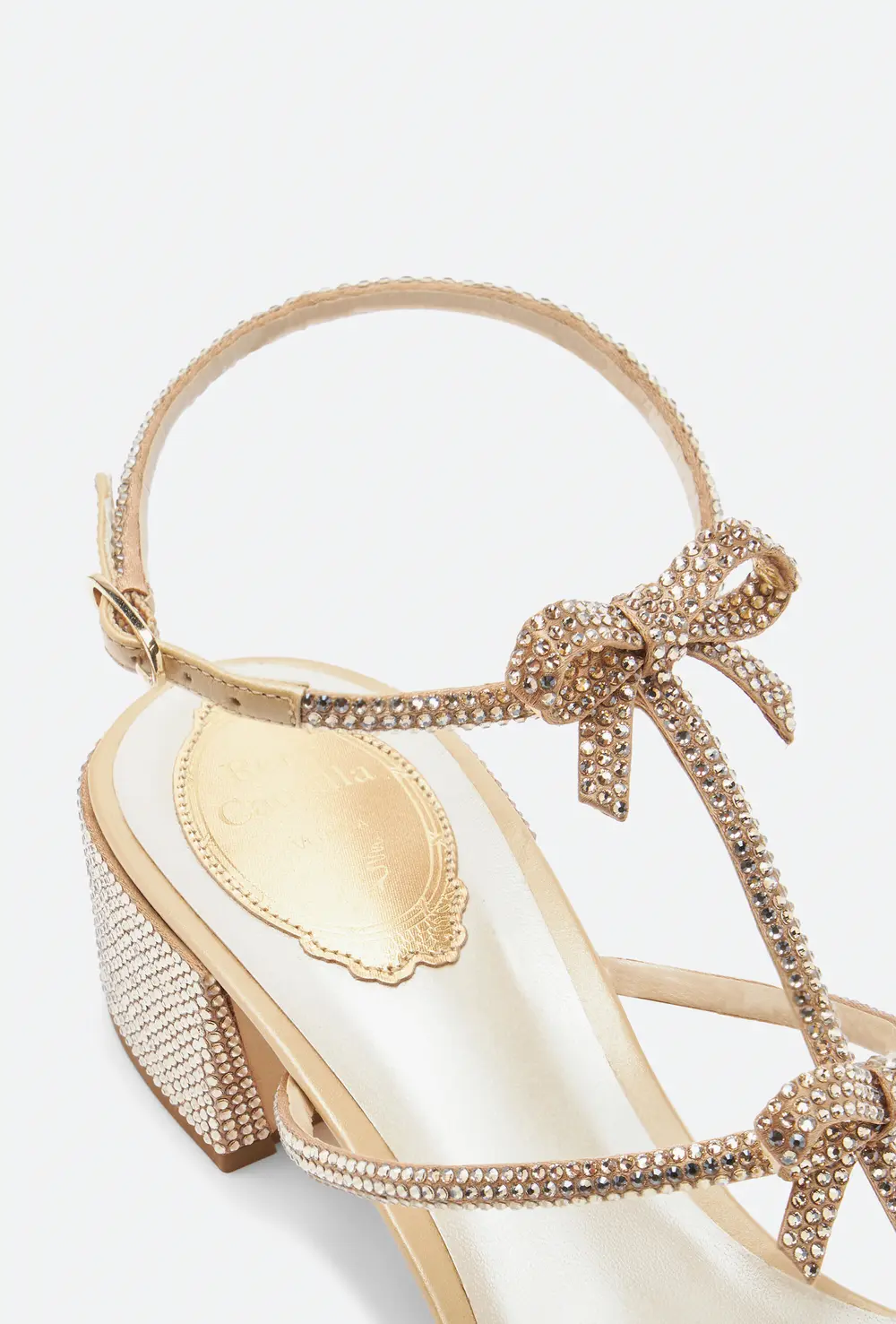 Rene Caovilla Caterina Crystal Beige Sandal 40