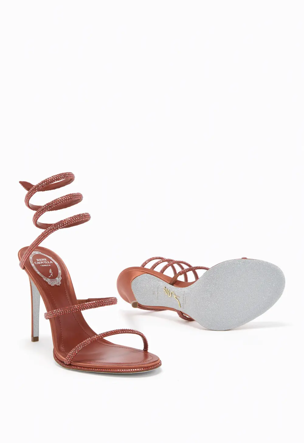 Rene Caovilla CLEO MOCHA MOUSSE SANDAL 105