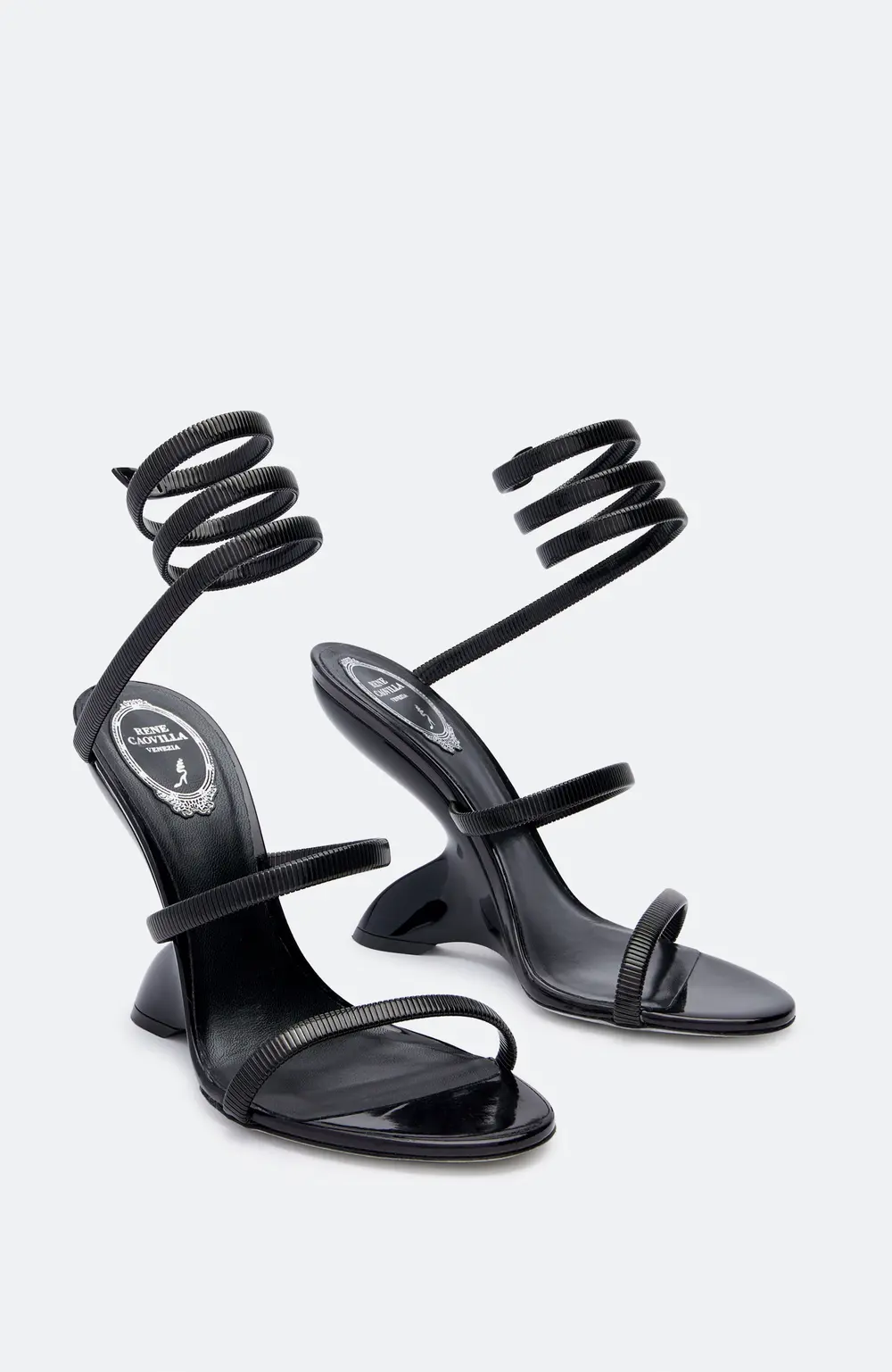 Rene Caovilla Symphony Black Sandal 105