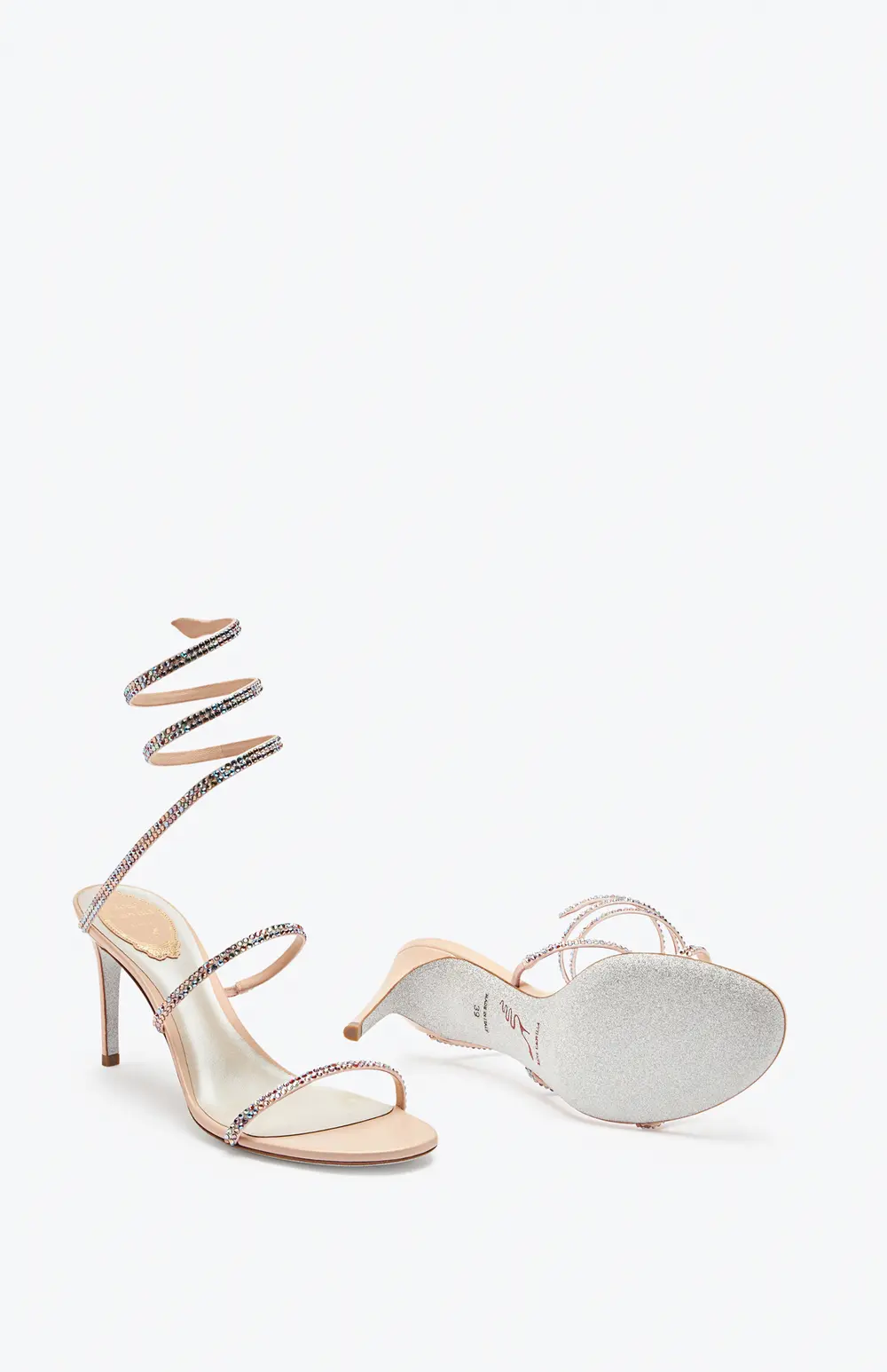 Rene Caovilla Cleo Pink And Multicolor Sandal 80