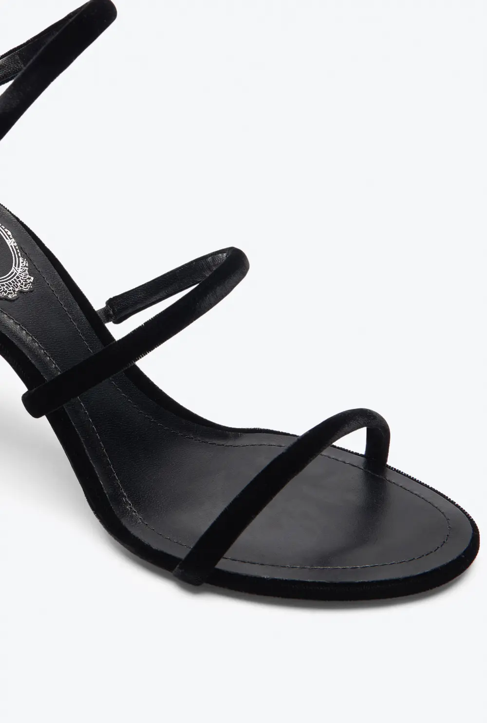 Rene Caovilla CLEO BLACK VELVET SANDAL 80