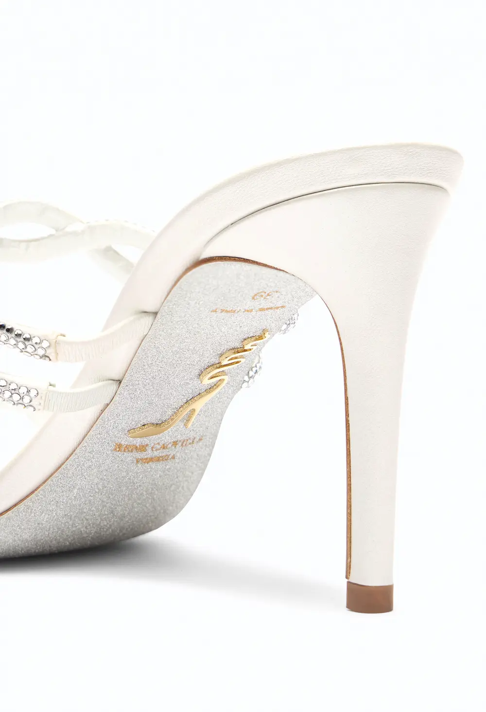 Rene Caovilla BRAID IVORY MULE 80