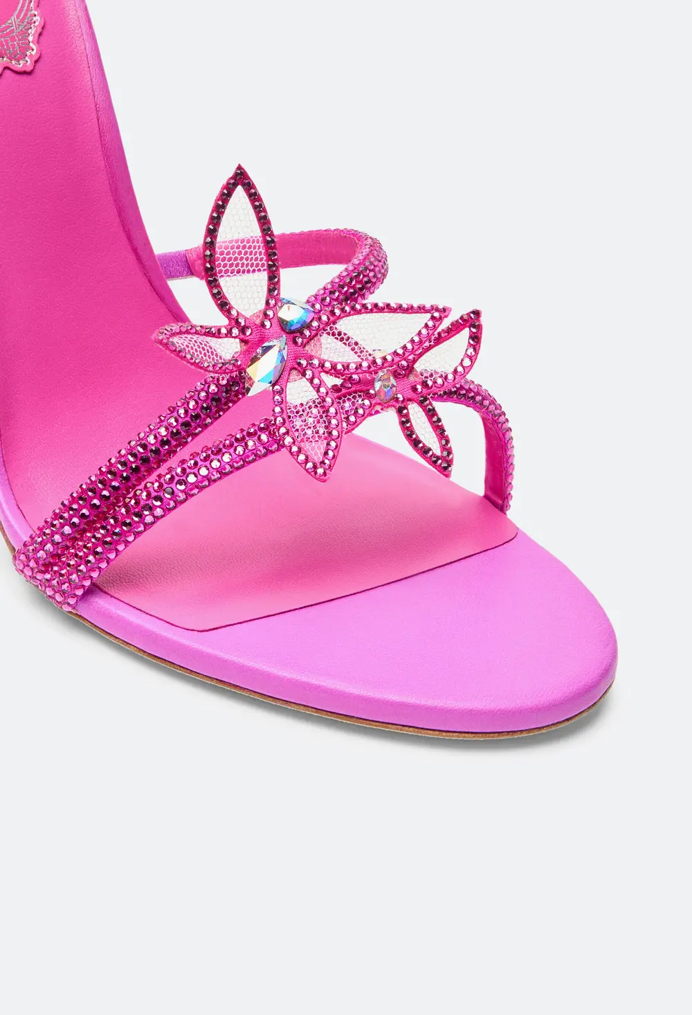Rene Caovilla Margot Shocking Pink Butterfly Sandal 105
