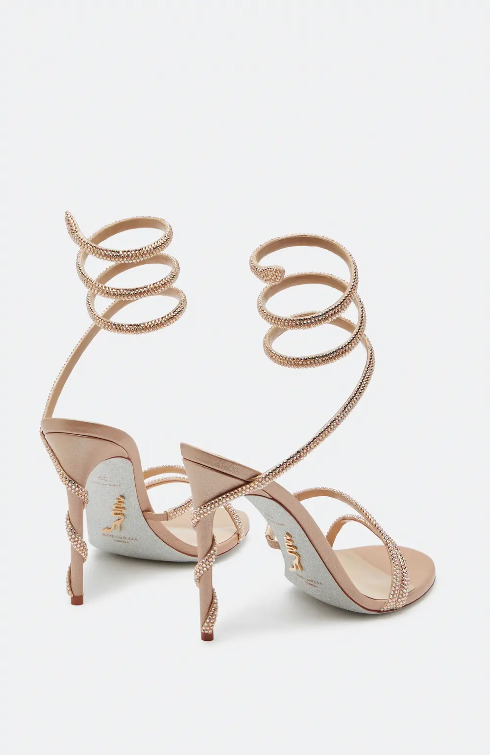 Rene Caovilla MARGOT CRYSTAL BLUSH SANDAL 105