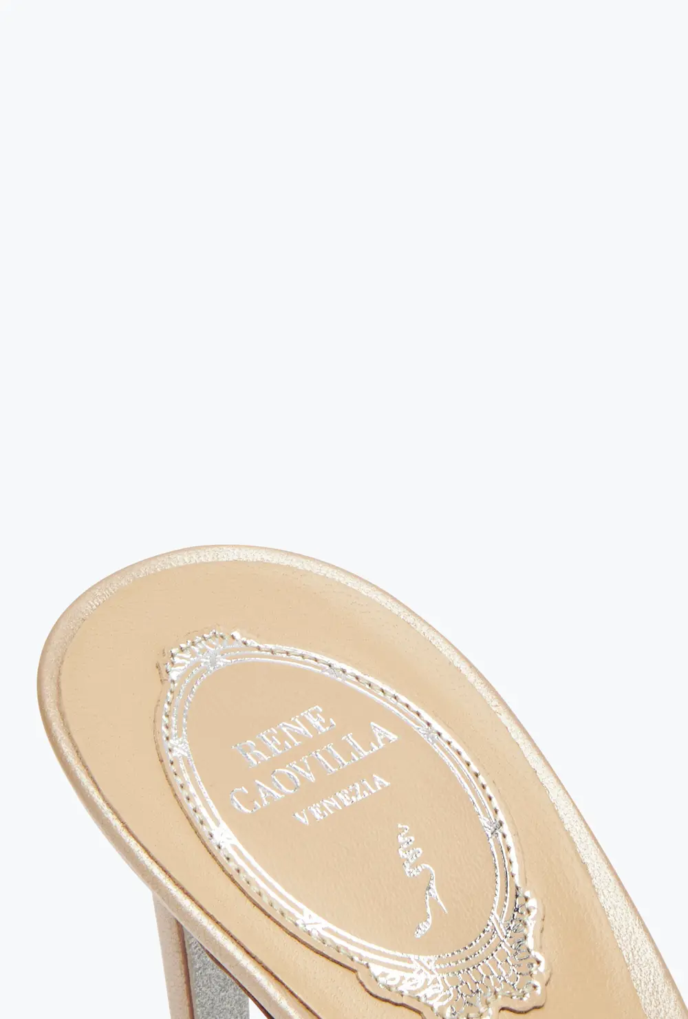 Rene Caovilla Chandelier Gold Mule 80