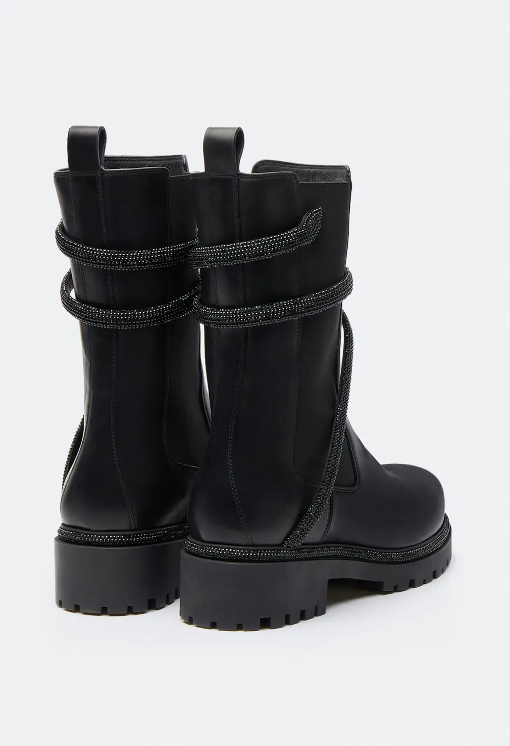 Rene Caovilla Cleo Crystal Black Bootie 25
