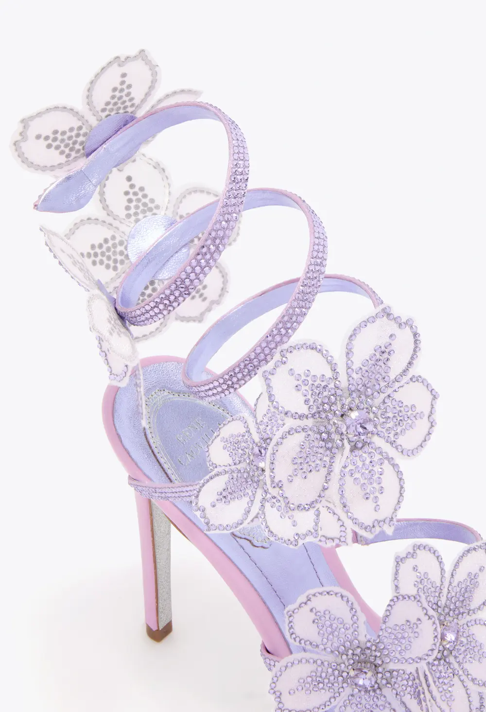 Rene Caovilla PEACH FLOWER WISTERIA SANDAL 105