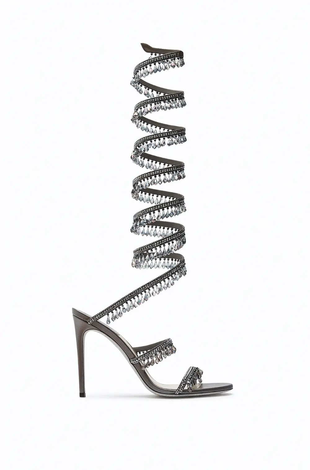 Rene Caovilla SUPER CHANDELIER ANTHRACITE SANDAL 105