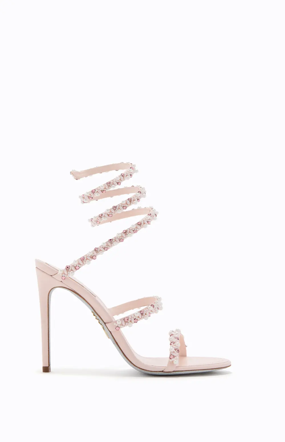 Rene Caovilla GOLDEN POWDER PINK SANDAL 80