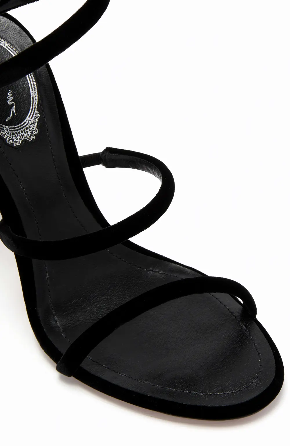 Rene Caovilla CLEO BLACK VELVET SANDAL