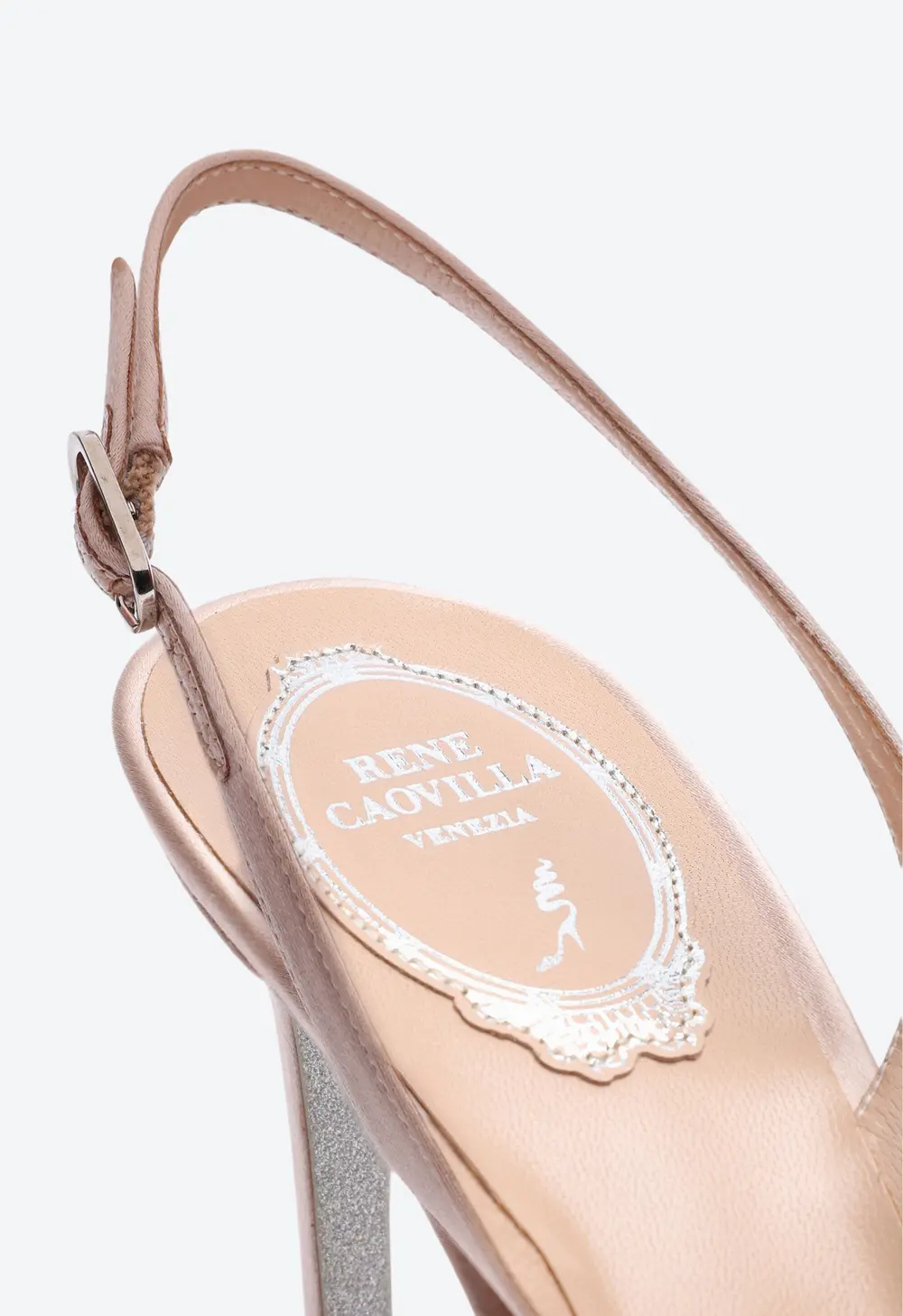 Rene Caovilla Floriane Powder Pink Slingback 80