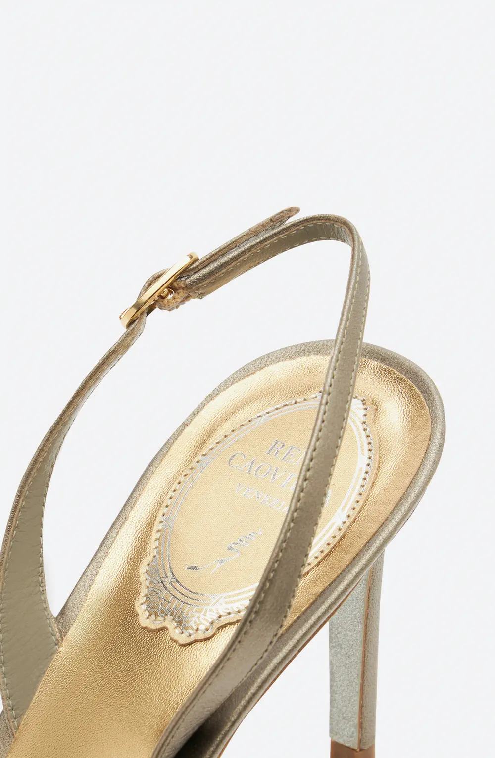 Rene Caovilla Cinderella Bronze Slingback 80
