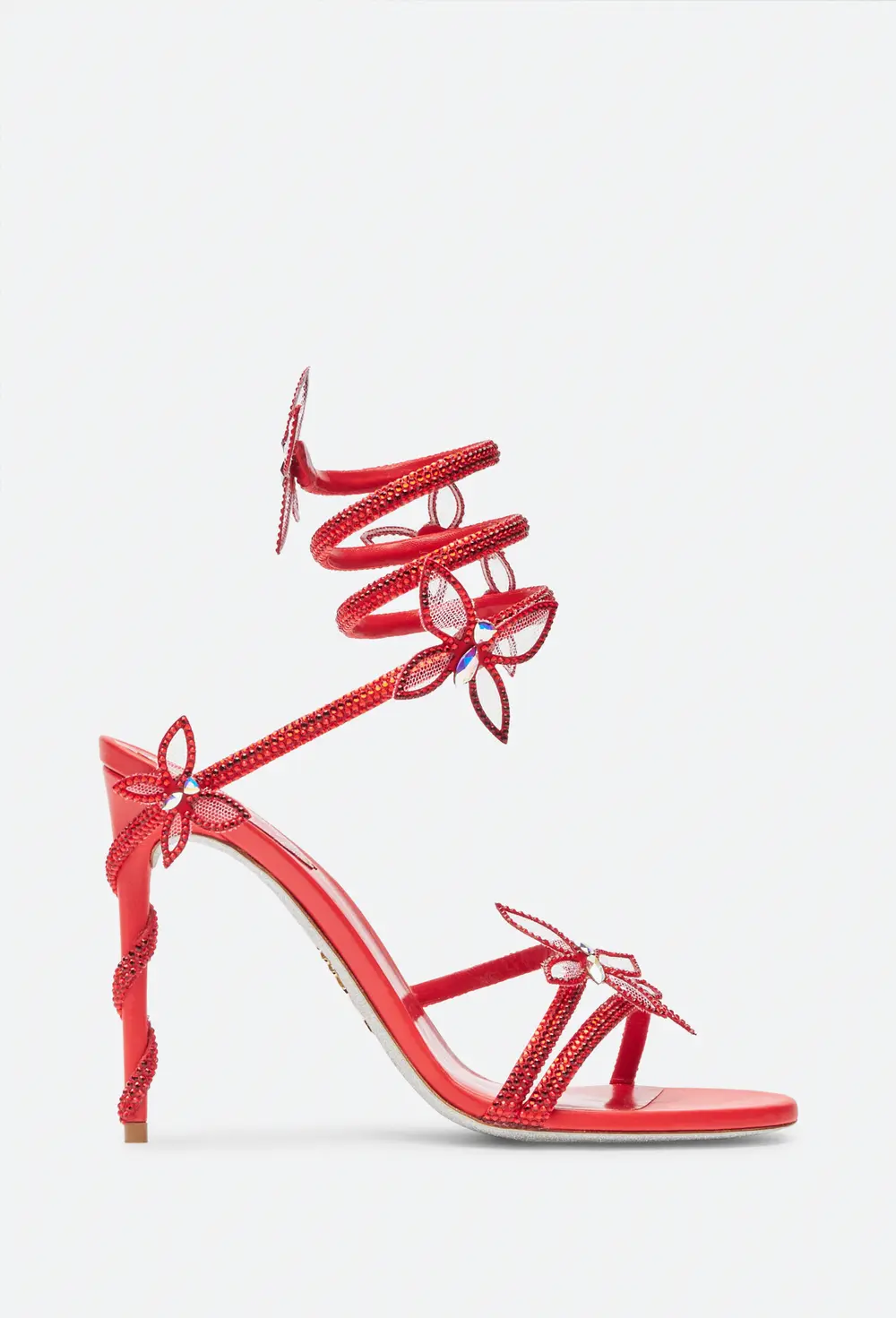 Rene Caovilla Margot Red Butterfly Sandal 105