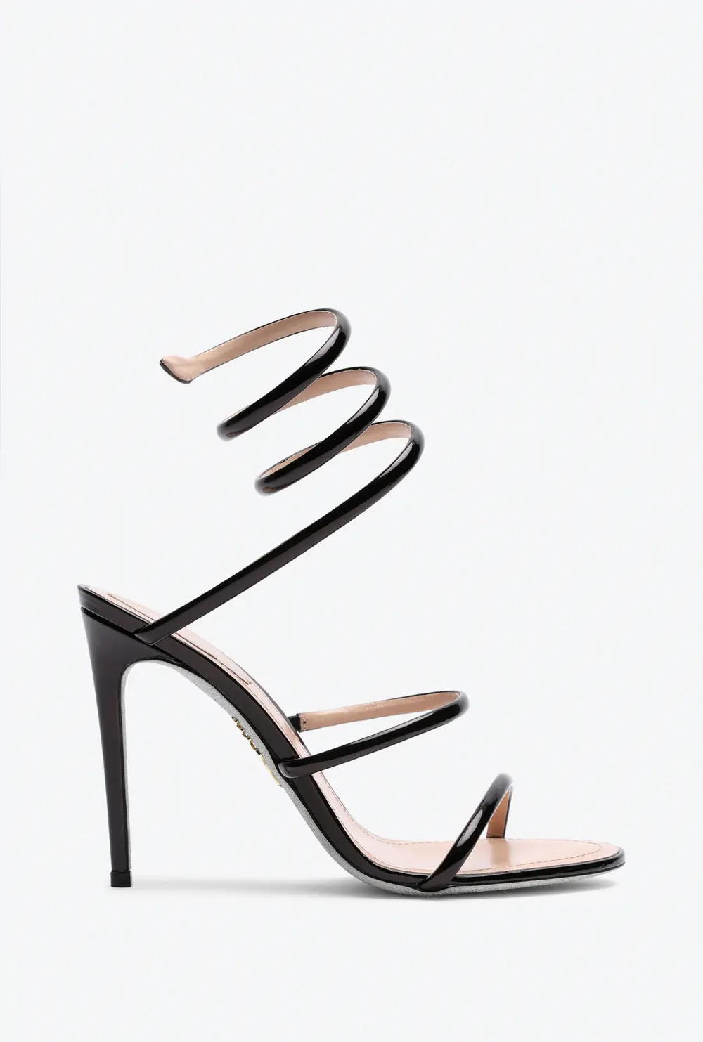 Rene Caovilla Cleo Metallic Black Sandal 105
